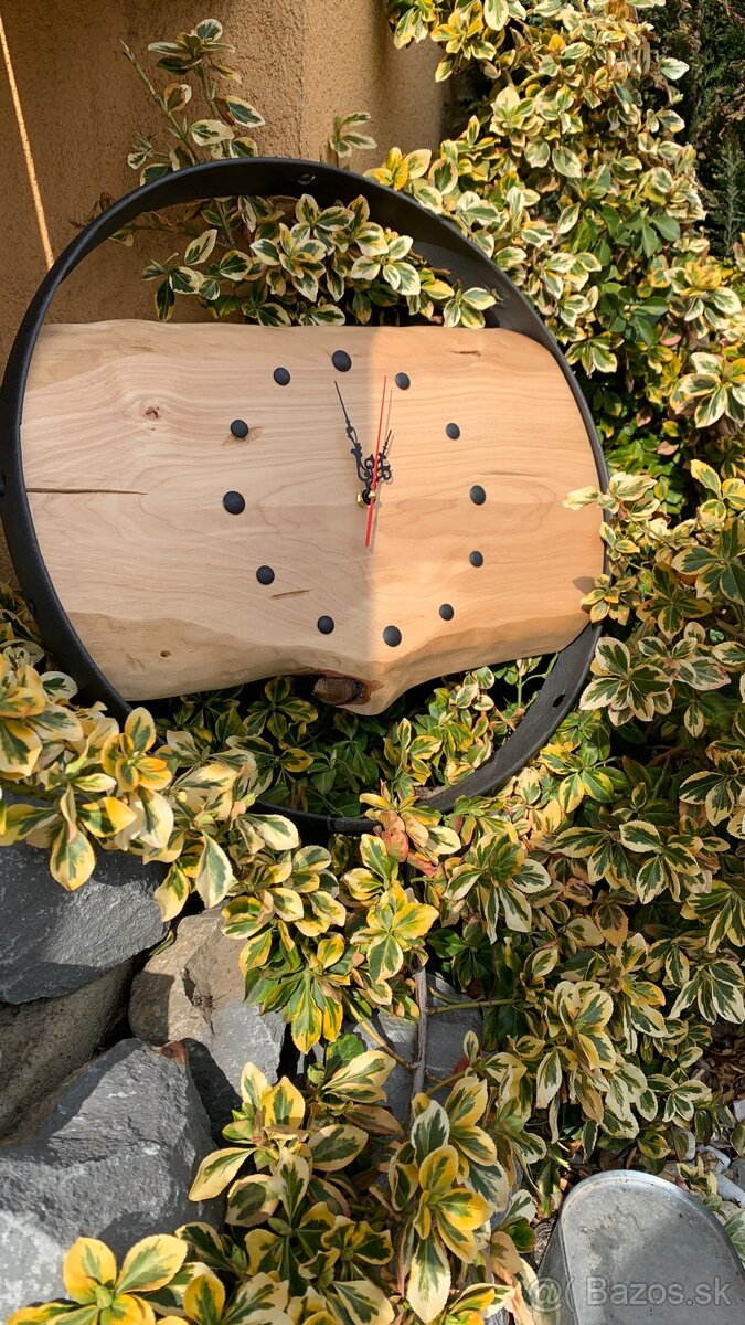 Ručne vyrobené drevené nástenné hodiny - 3