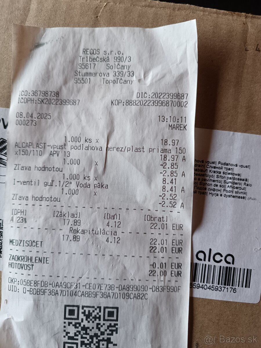 Gulička do sprchy alebo odpadu - 3