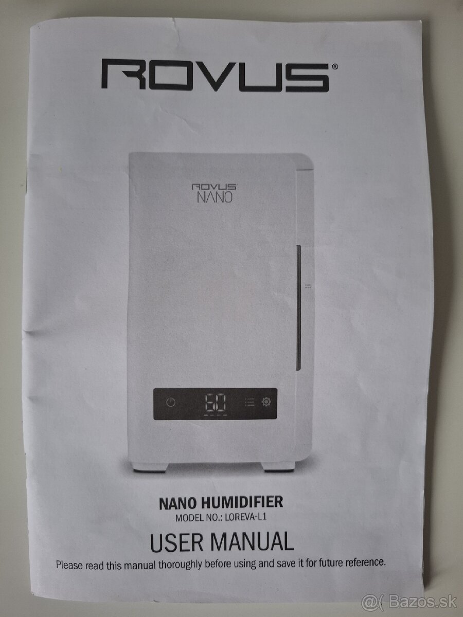 Zvlhcovac Rovus NANO s UV - 3