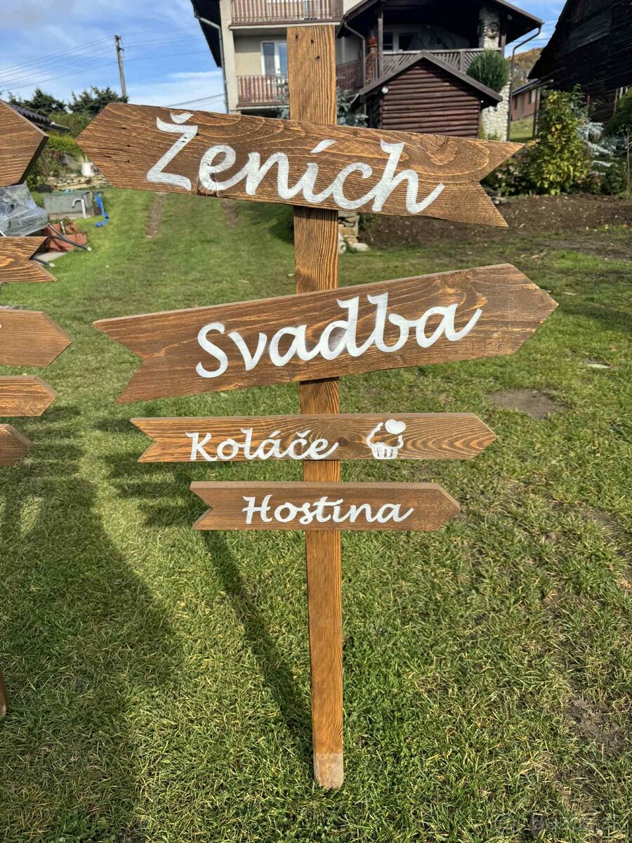 Drevene nadpisy a tabulky na svadbu - 3