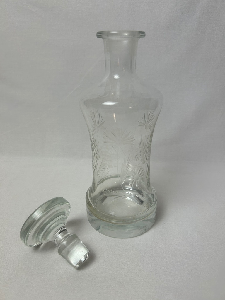 Starožitná sklenená karafa V- 28cm - 3