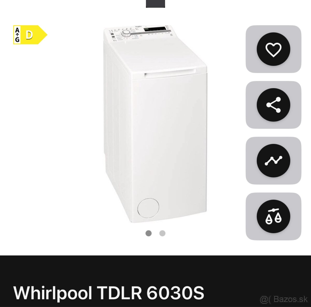 Pracka Whirlpool TDLR6030s - 3