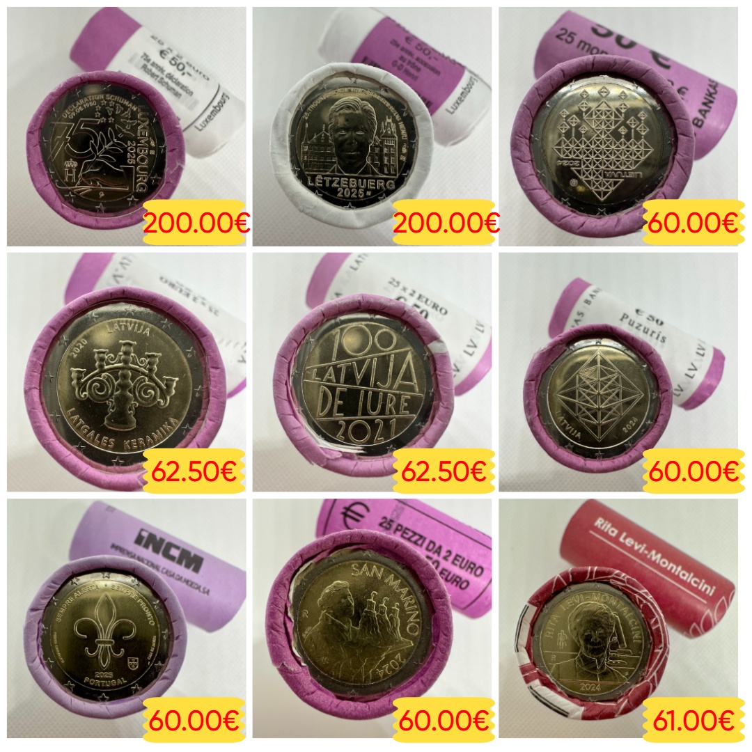 2 euro rolky mincí - 3