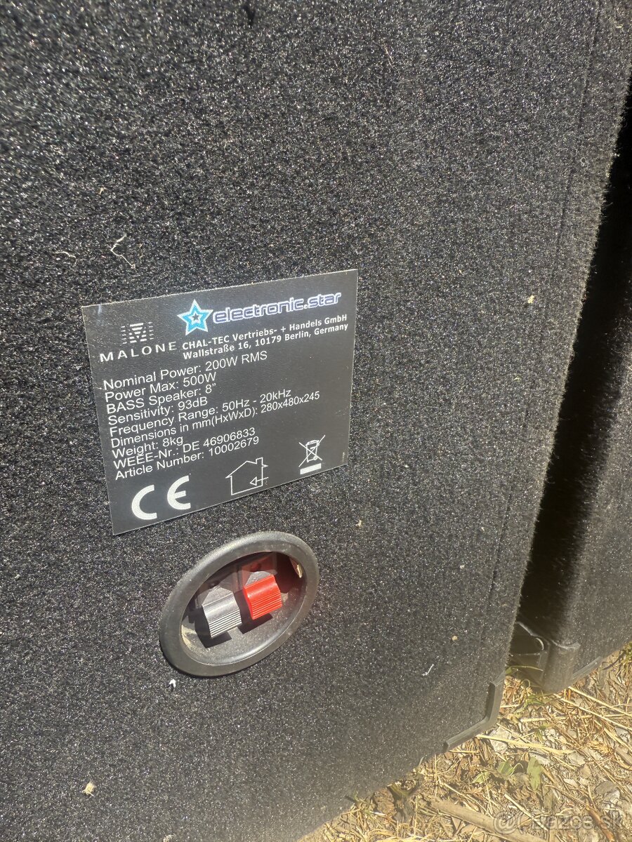Reproduktory Malone 8” 500w - 3