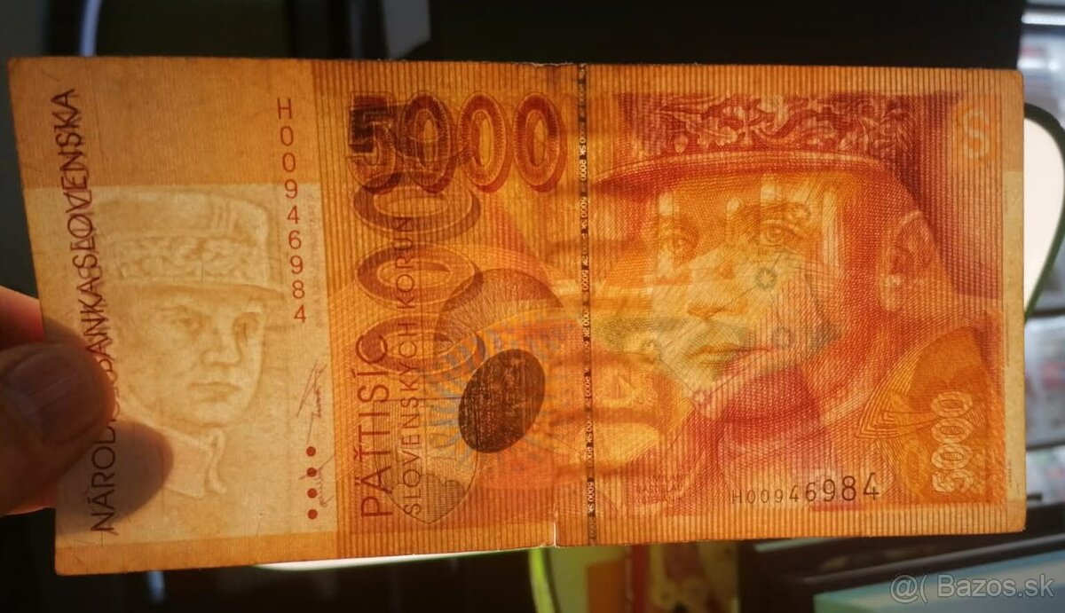 Slovenská bankovka 5000 SK - 3