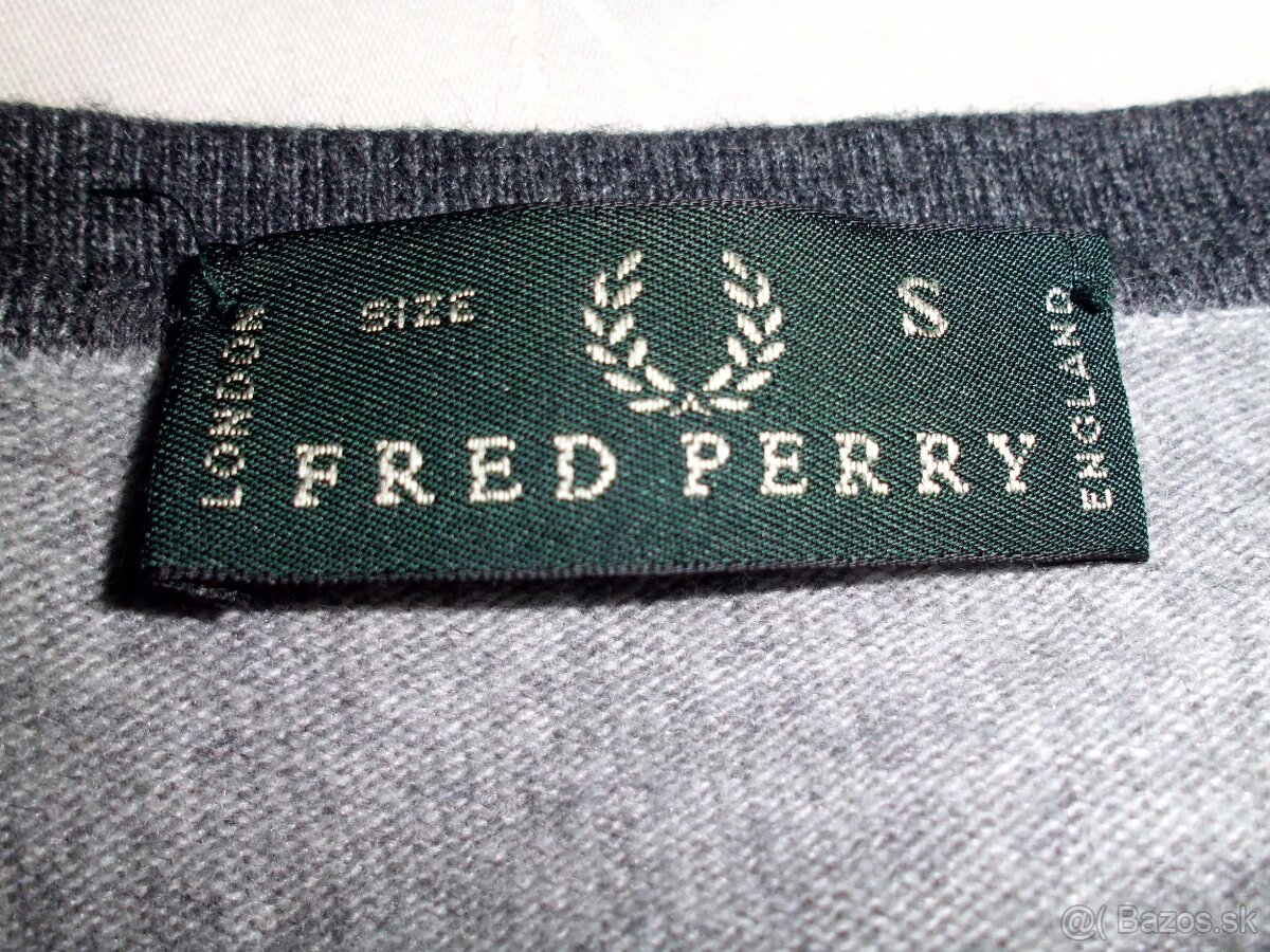 Fred Perry pánsky sveter vlna+kašmír M-S - 3