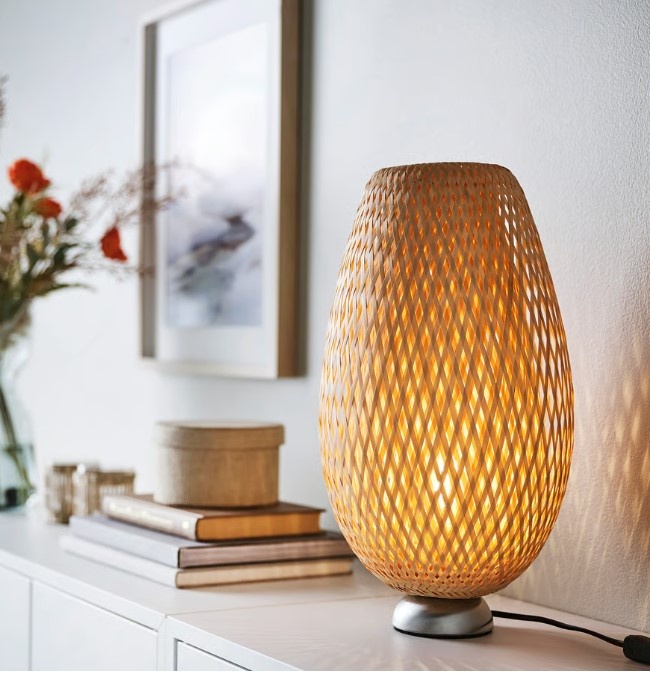 Ikea BÖJA ratanová lampa (tienidlo) - 3