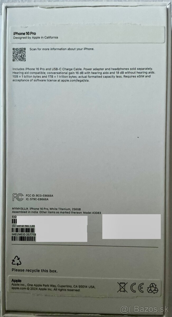 IPhone 16 Pro, White Titanium, 256GB - 3