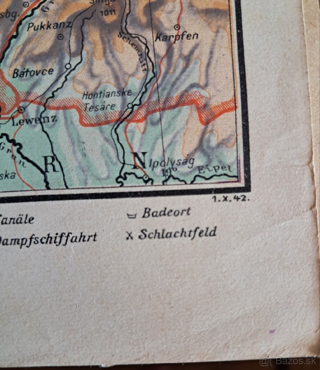 Mapa Protektorátu Čechy a Morava - 3