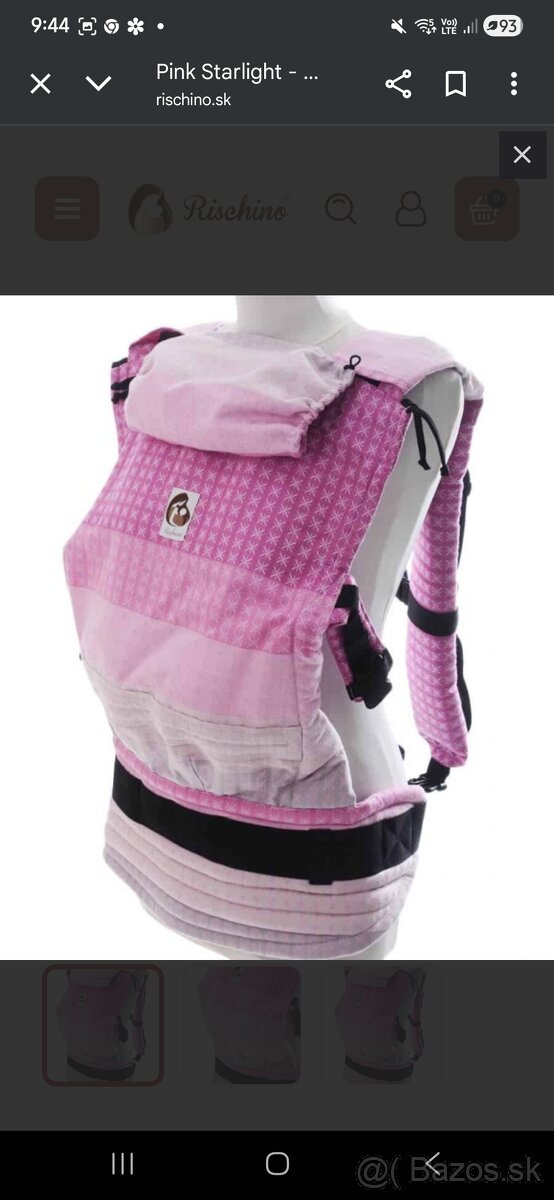 Pink starlight flexible rischino,flexi xcross rischino nosič - 3