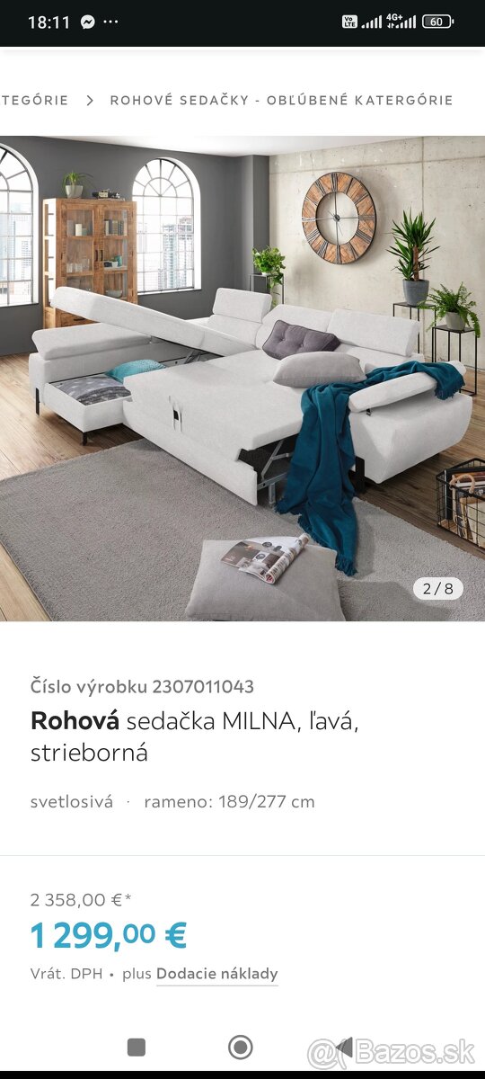 Sedacia súprava rohová - 3