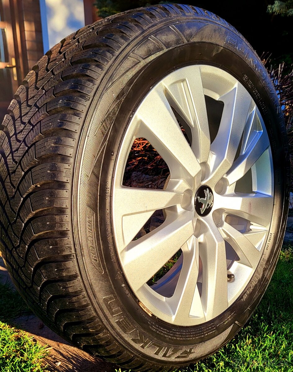 alu R17 5x108 orig. Peugeot, zimné pneu 215/55 (215/65) - 3