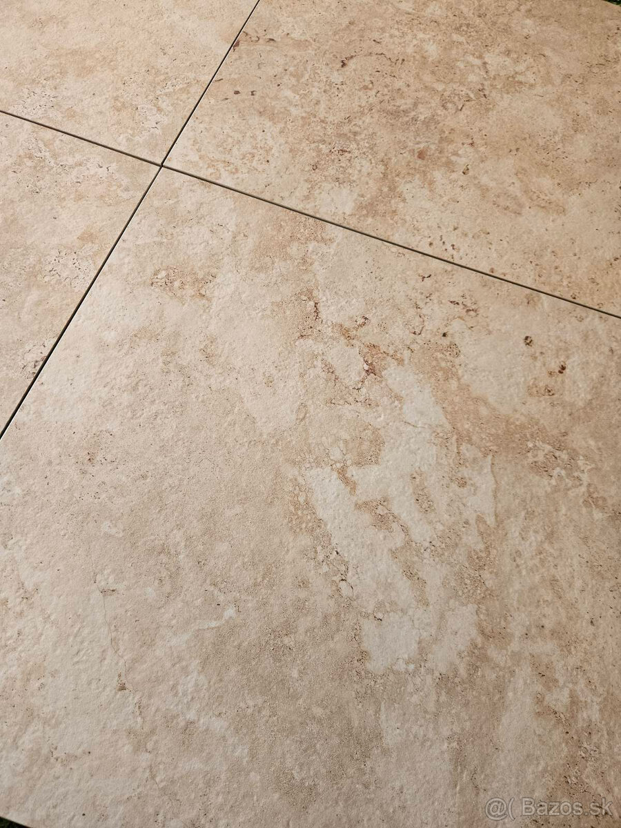 Terasová dlažba 20mm vzhľad Travertin Gold 60x60 protišmy - 3