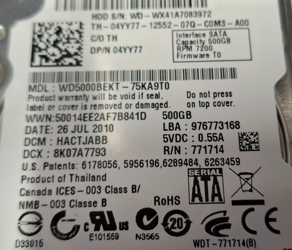 WD Scorpio Black 500GB - 3