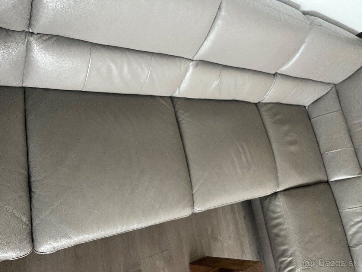 Luxusná celokožená rohová sedacka - 3