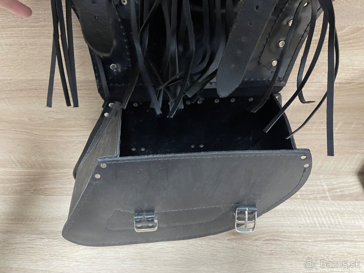 Kožená bočná taška na chopper - 3