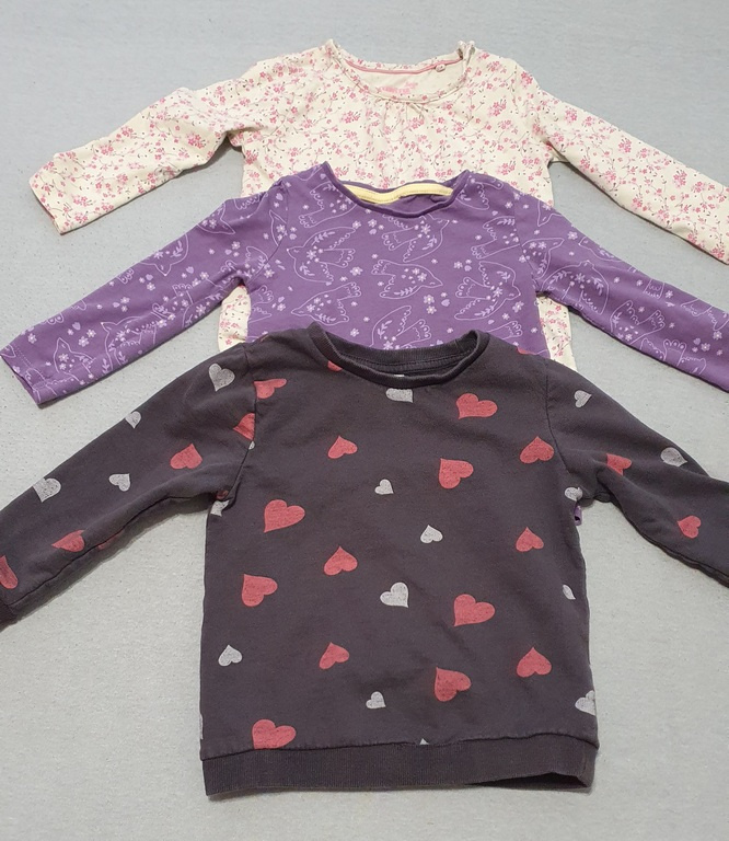 9 ks tričká s dlhým rukávom veľ. 86 - 92 - 3