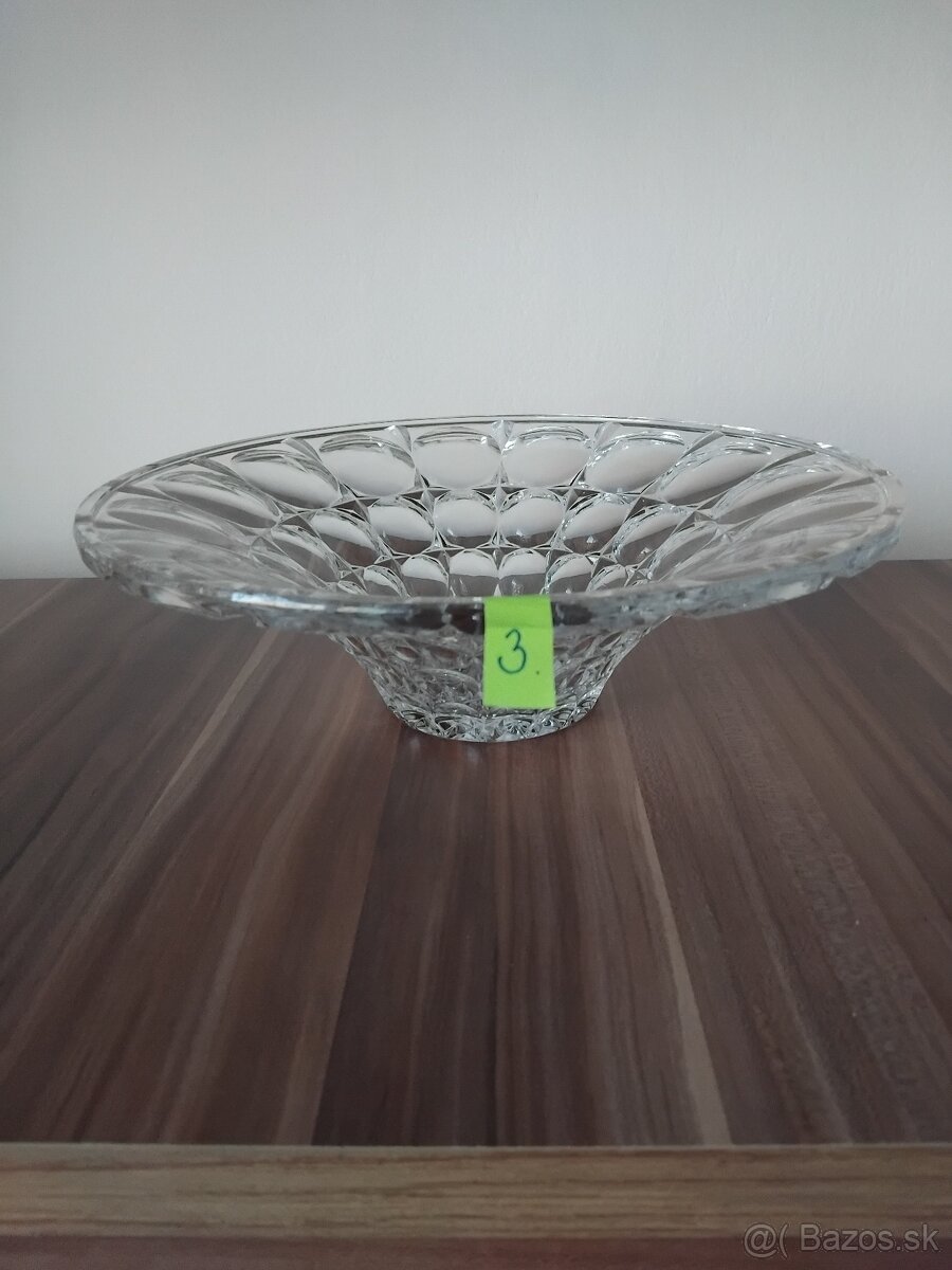 Na predaj hutné sklo a brúsené misy - 3