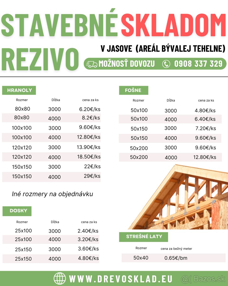 Hranoly 100x100x4000 - 3