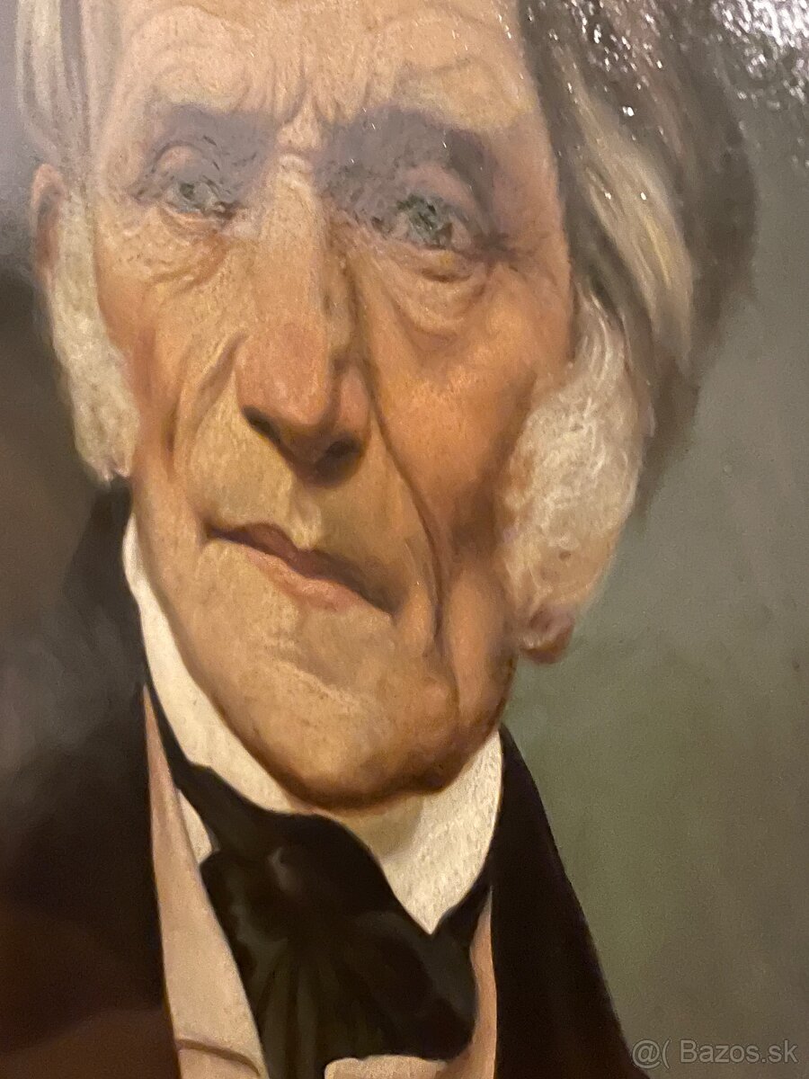 starozitny obraz -olejomaľba na platne - 3