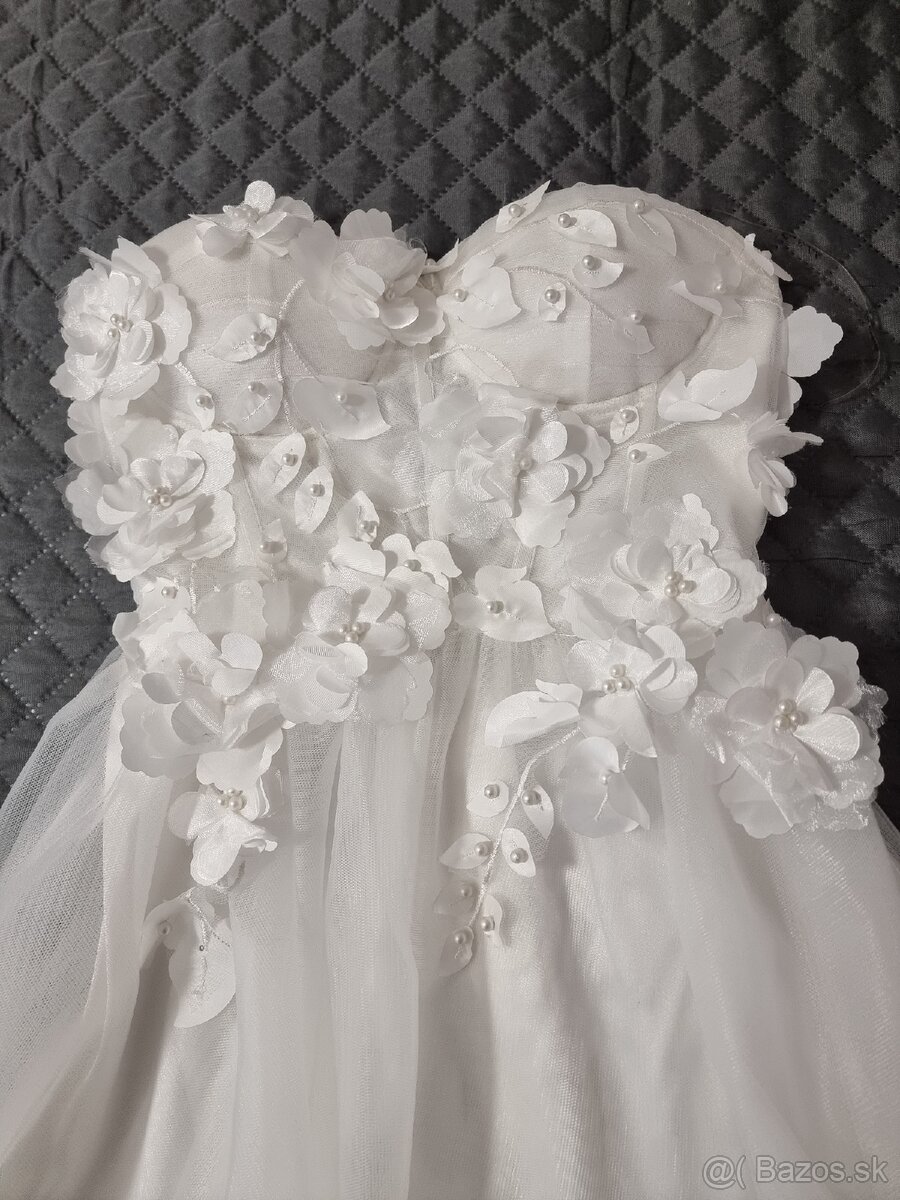 Popolnočné biele šaty - 3