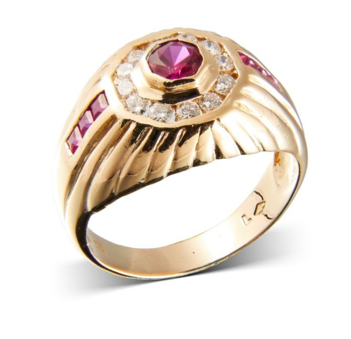 Predám diamantový prsteň s rubínmi - 3