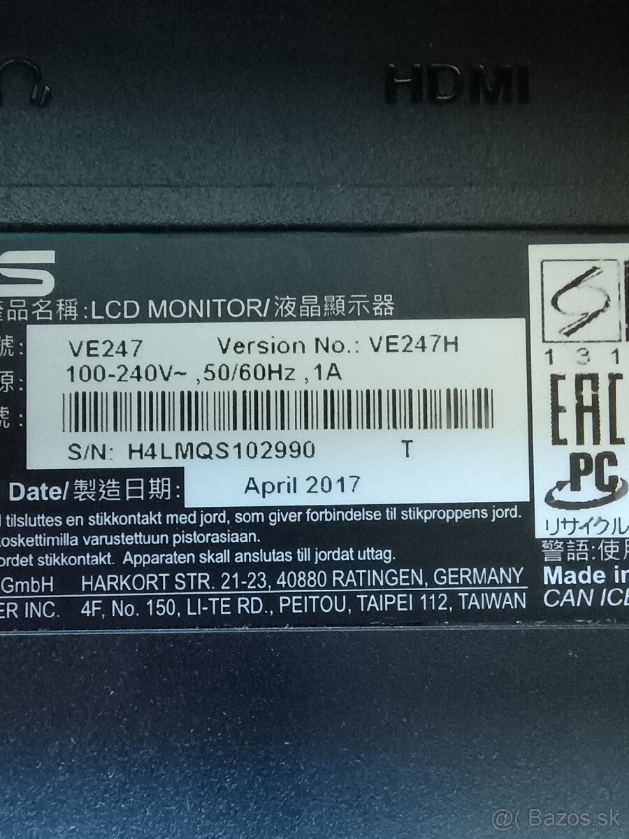 Monitor ASUS 24" VE 247H - 3