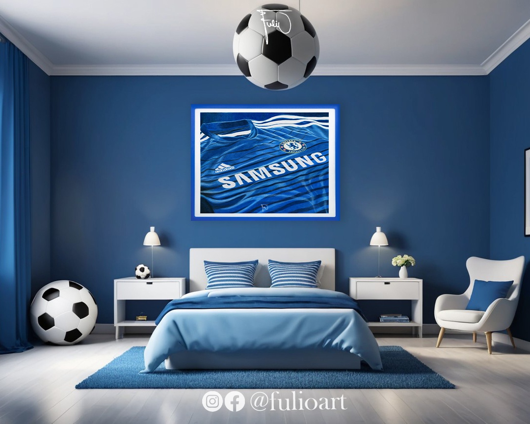 ''BLUE PASSION'' - Hyperrealistická kresba dresu CHELSEA - 3