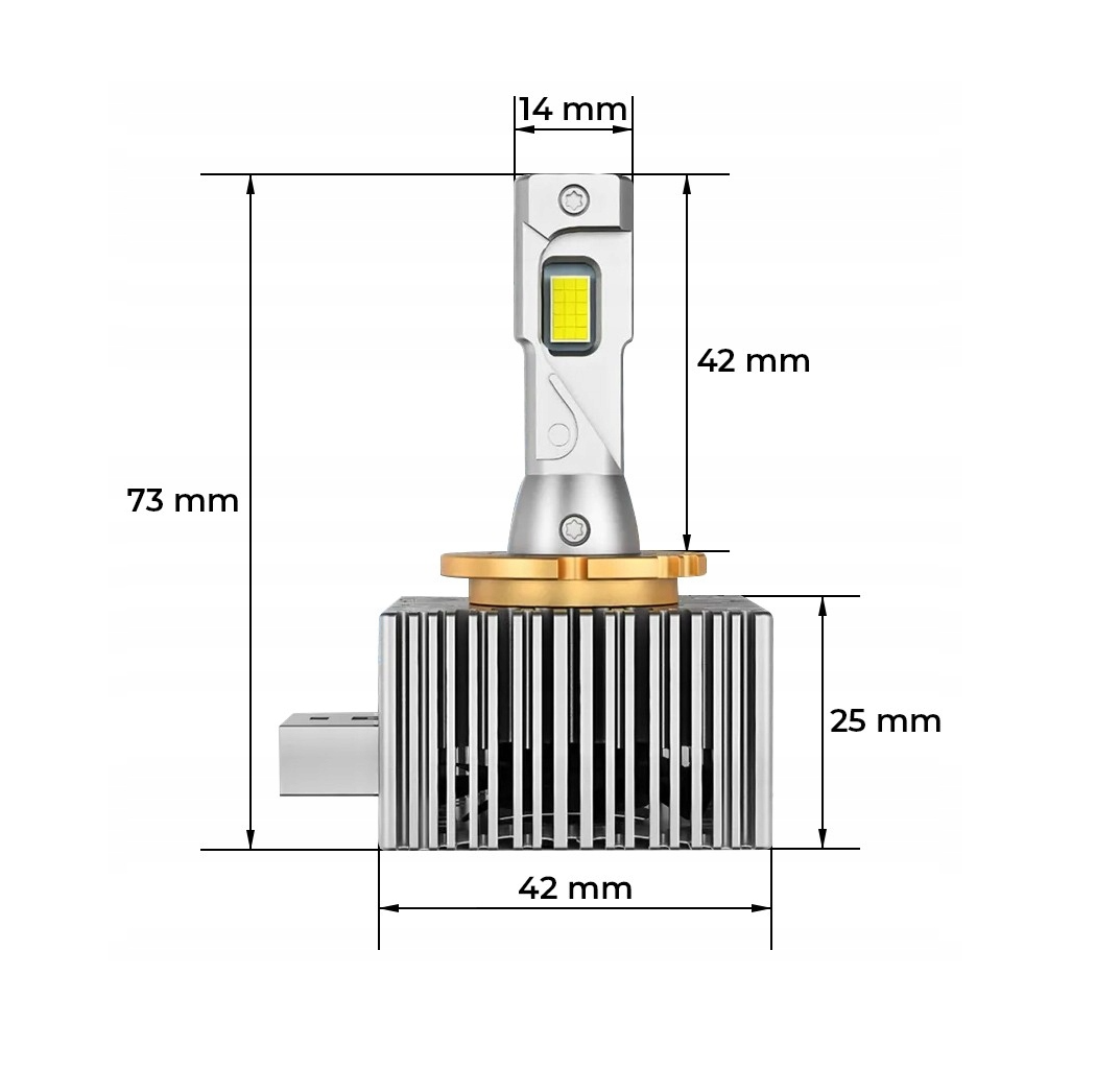 LED žiarovky D3S D3R Canbus Výkonné 160W 25000LM 6000K 2 ks - 3