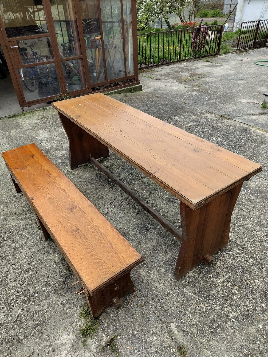 Záhradné sedenie - stol a lavice - 3