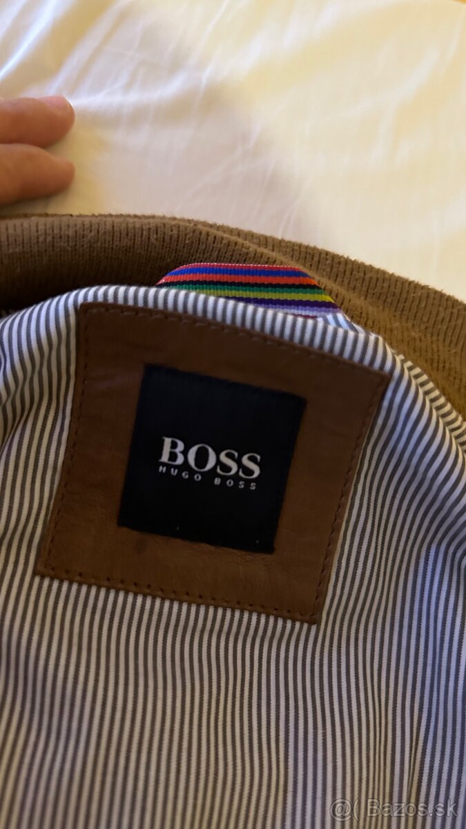 Pánska kožená bunda Boss Hugo Boss 58 Originál - 3