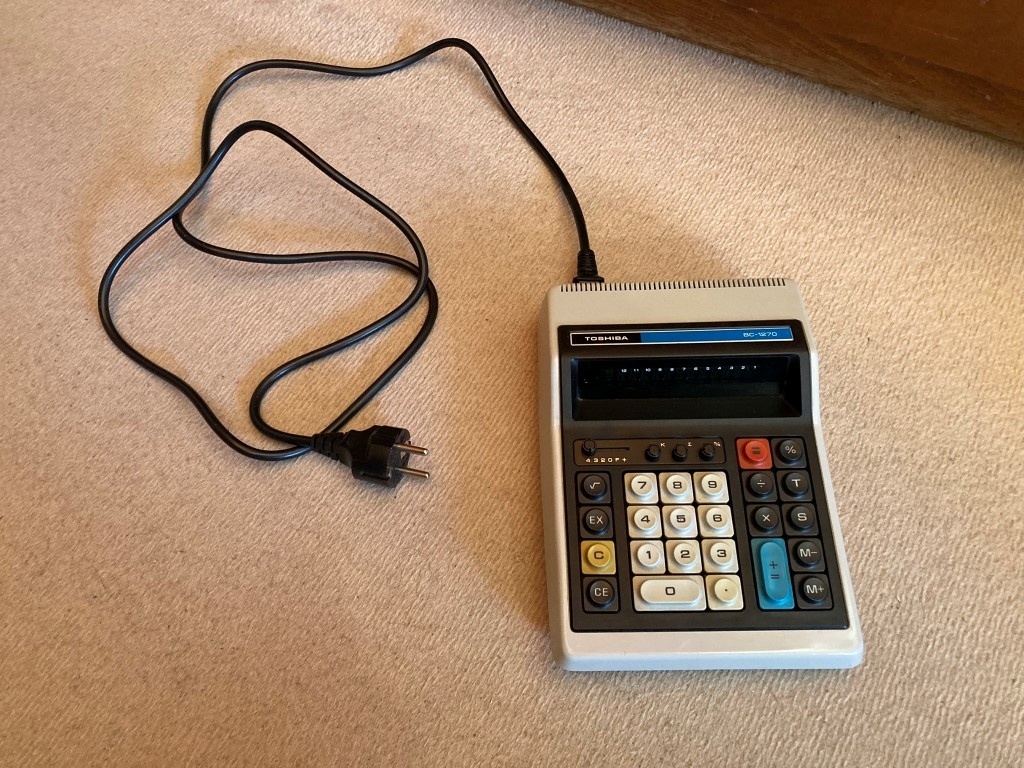 Stolná kalkulačka Toshiba BC-1270 retro 70. roky - 3