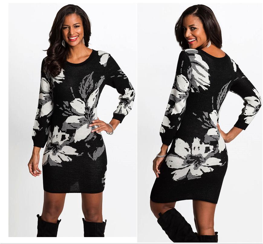 Pletené šaty UNI - 3