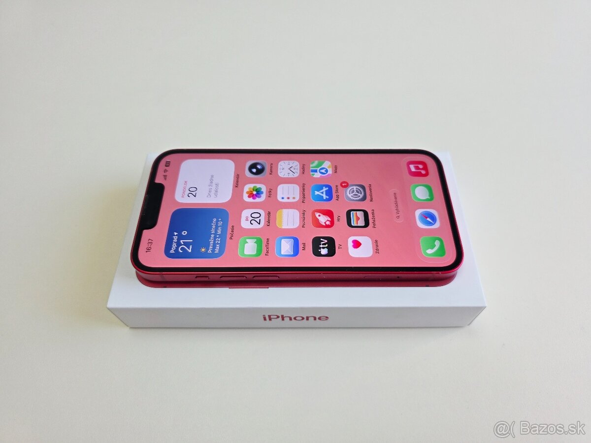 APPLE IPHONE 13 128GB RED,BATERKA 100% - 3