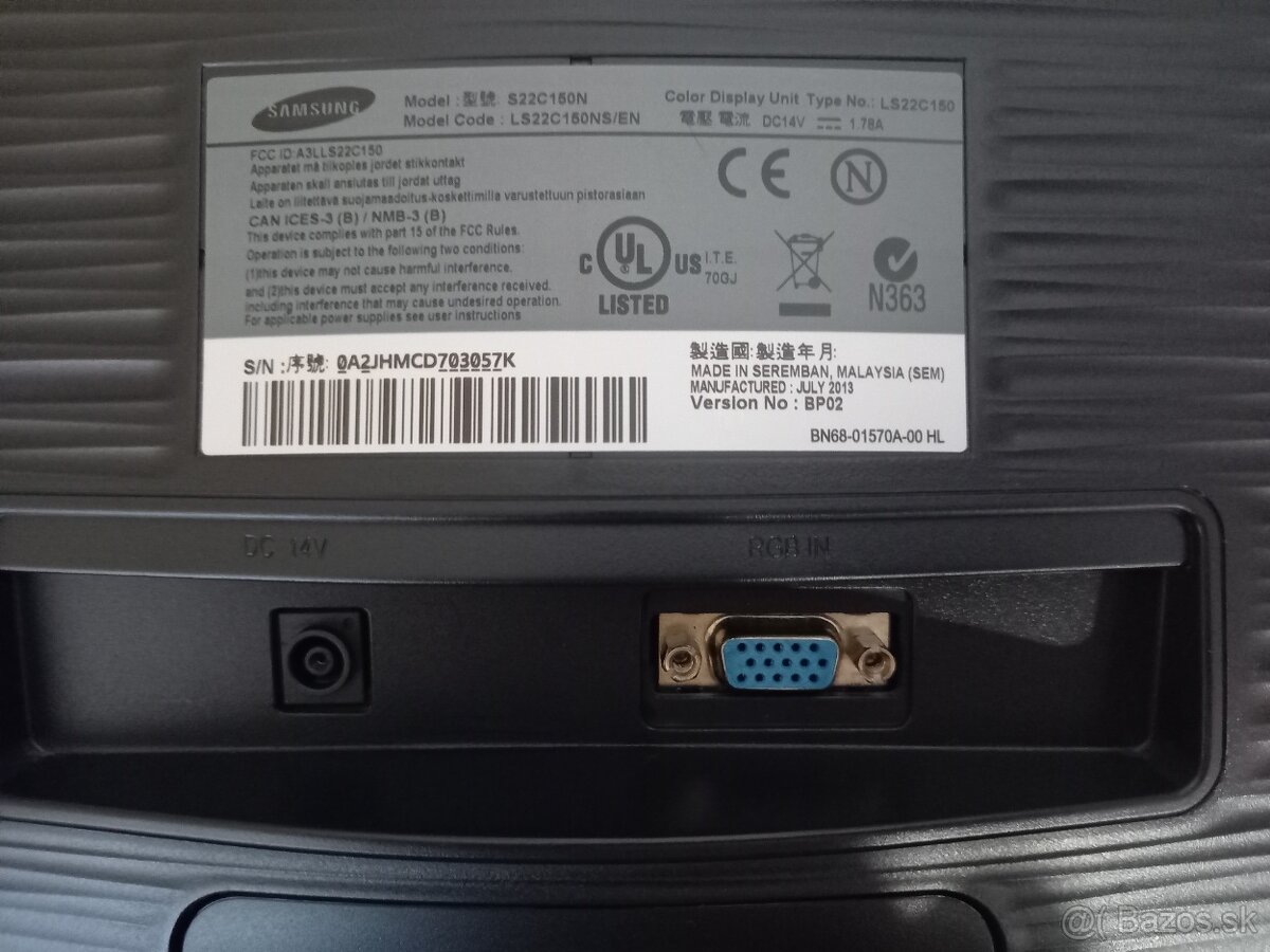SAMSUNG S22C150 21.5" 55CM Full HD Top Stav - 3