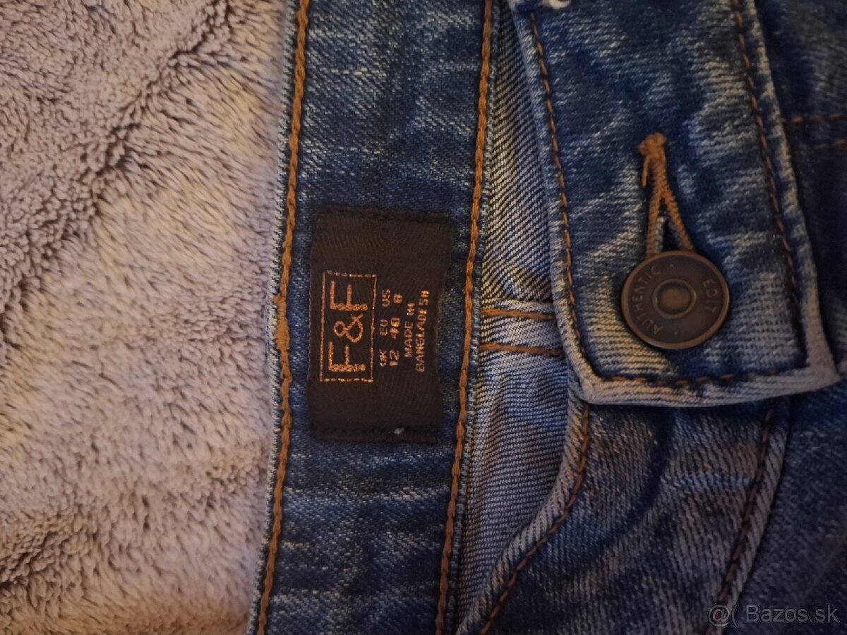 Riflove šortky s vysokým pásom - 3