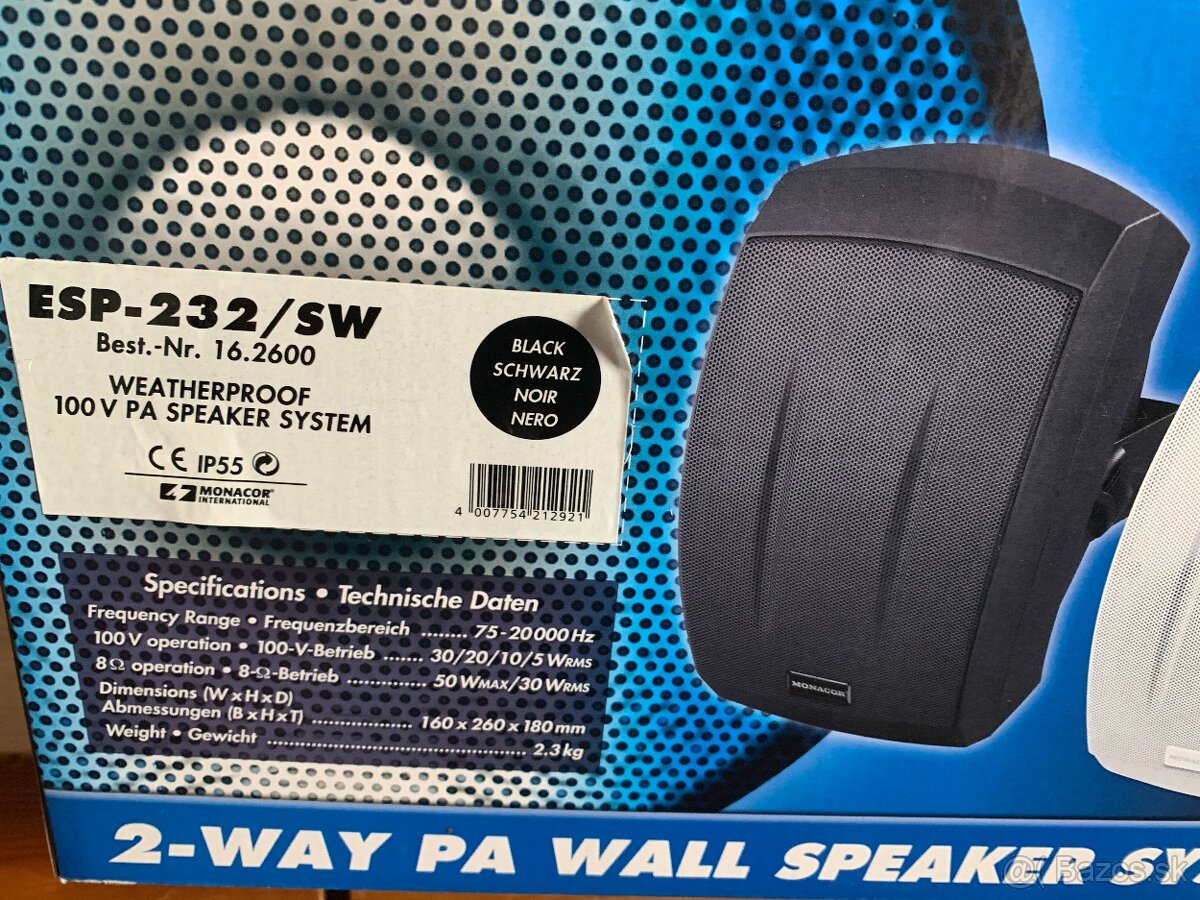 2ks - 100V repro Monacor ESP 232 - 3