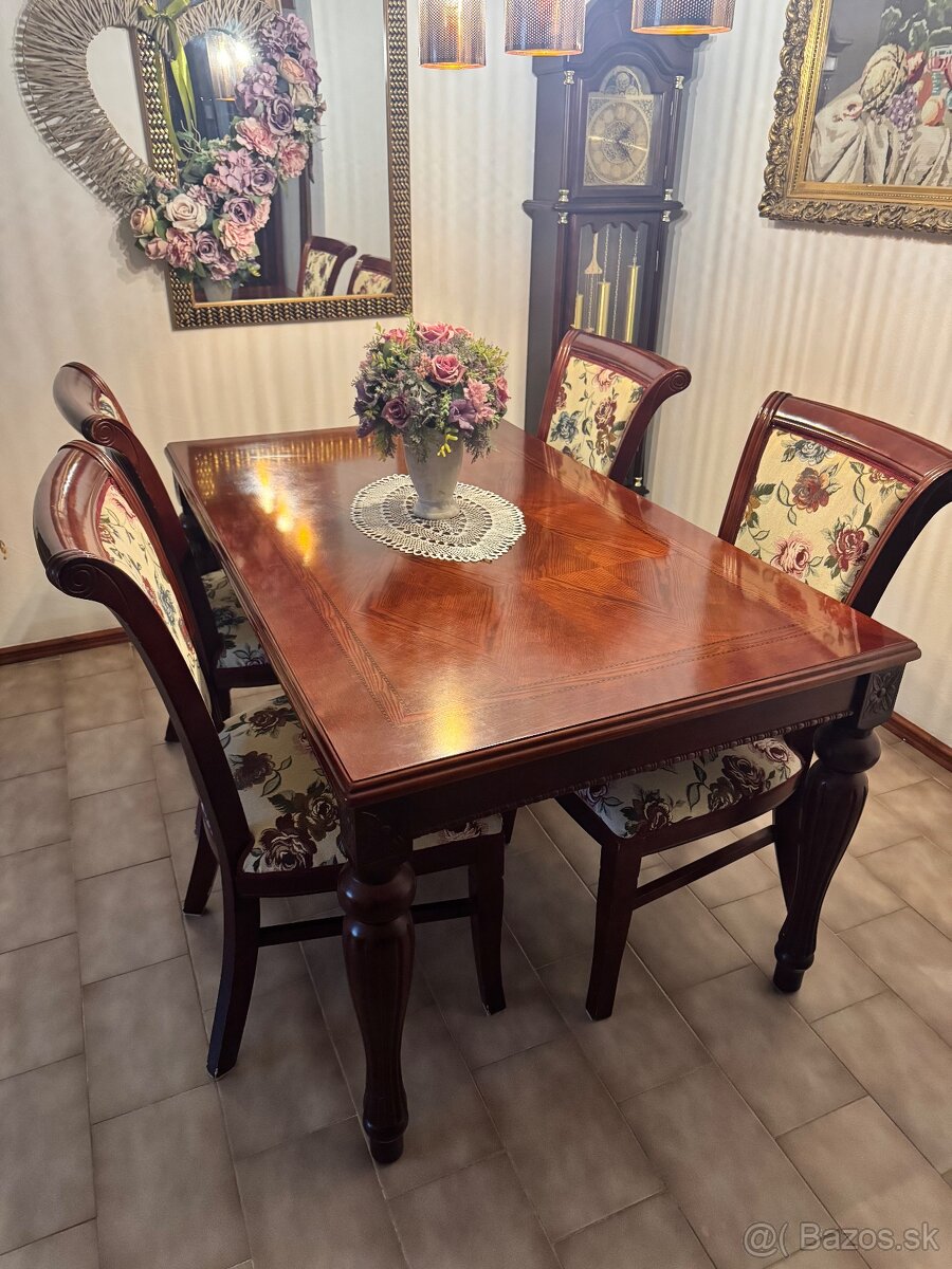 Rustikálny stôl a stoličky z masívu - 3