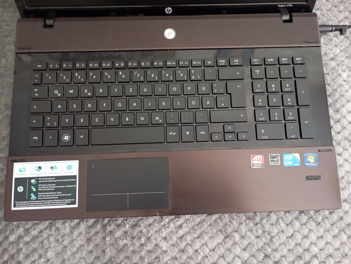 predám na diely,doskladanie notebook HP PROBOOK 4720S - 3