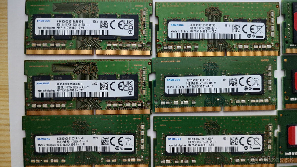 Predám DDR4 RAM do notebookov (SO-DIMM), rôzne modely. - 3