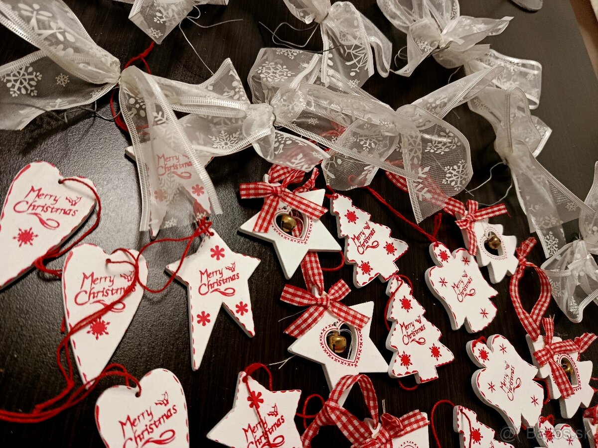 Vintage sada vianočných dekorácií na stromček. - 3