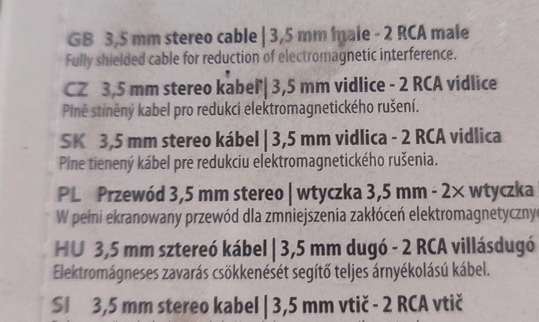 Predám Nový, Kábel JACK 3.5mm, 1.5 m - 3