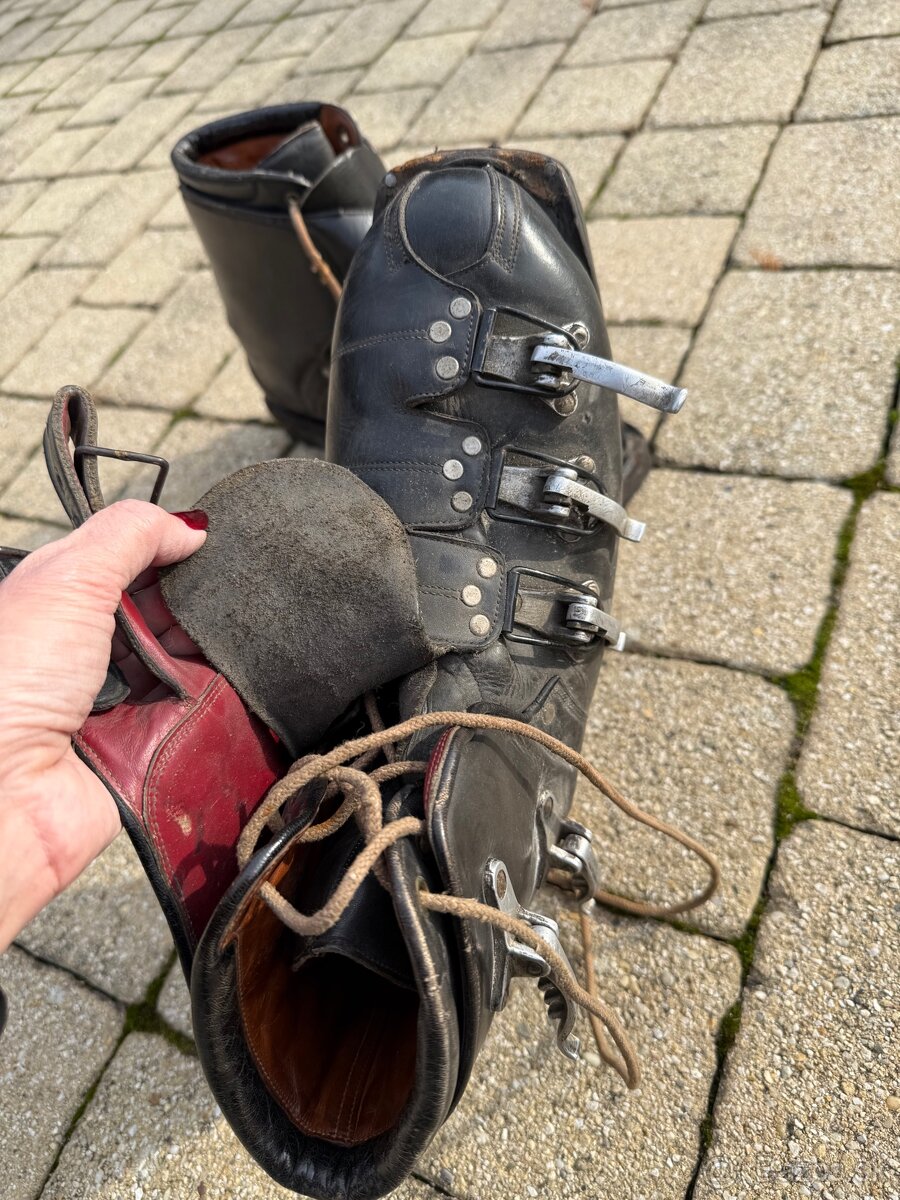 Lyziarky kozene true vintage retro - 3