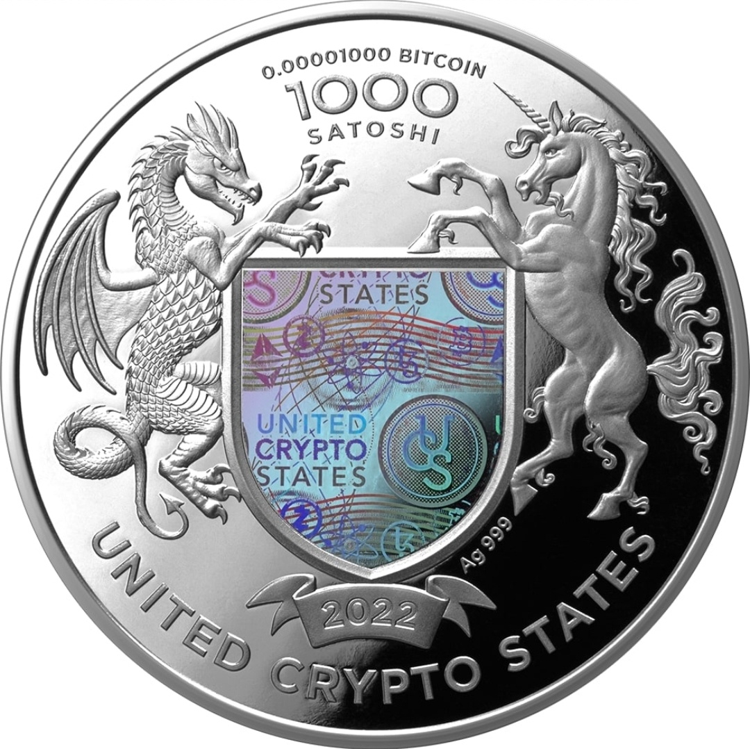 LIBERTY bitco. kryptomena 1 oz strieborná minca - 3