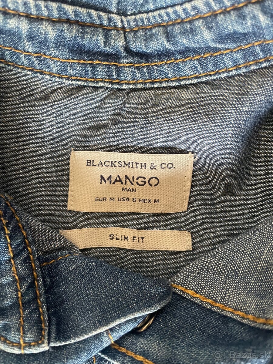 Pánska Riflova košeľa zn Mango Man - 3