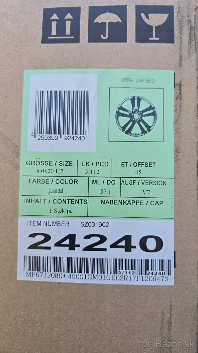 R20 5x112 mm čierne ALU (audi, škoda, seat, volkswagen) - 3