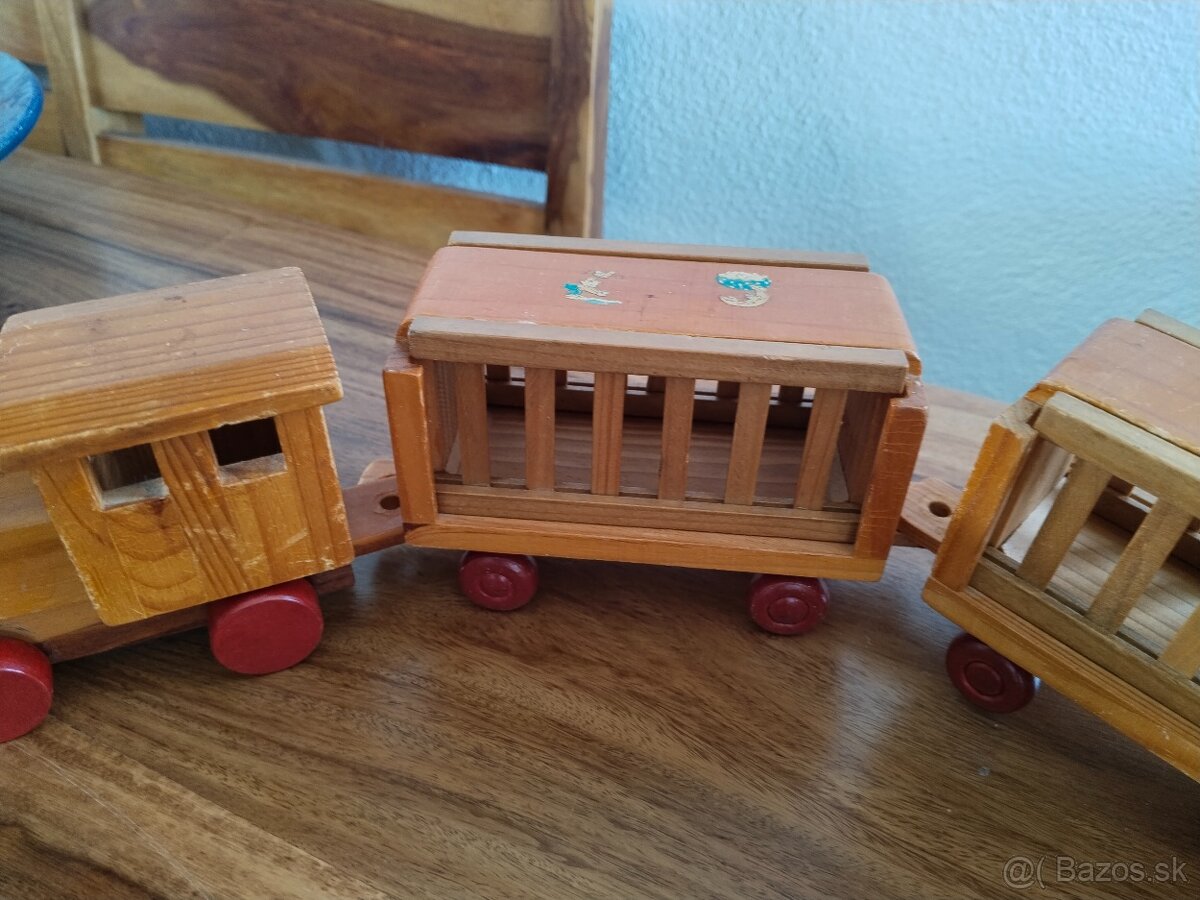 Vláček dřevěný zvěřinec - 3