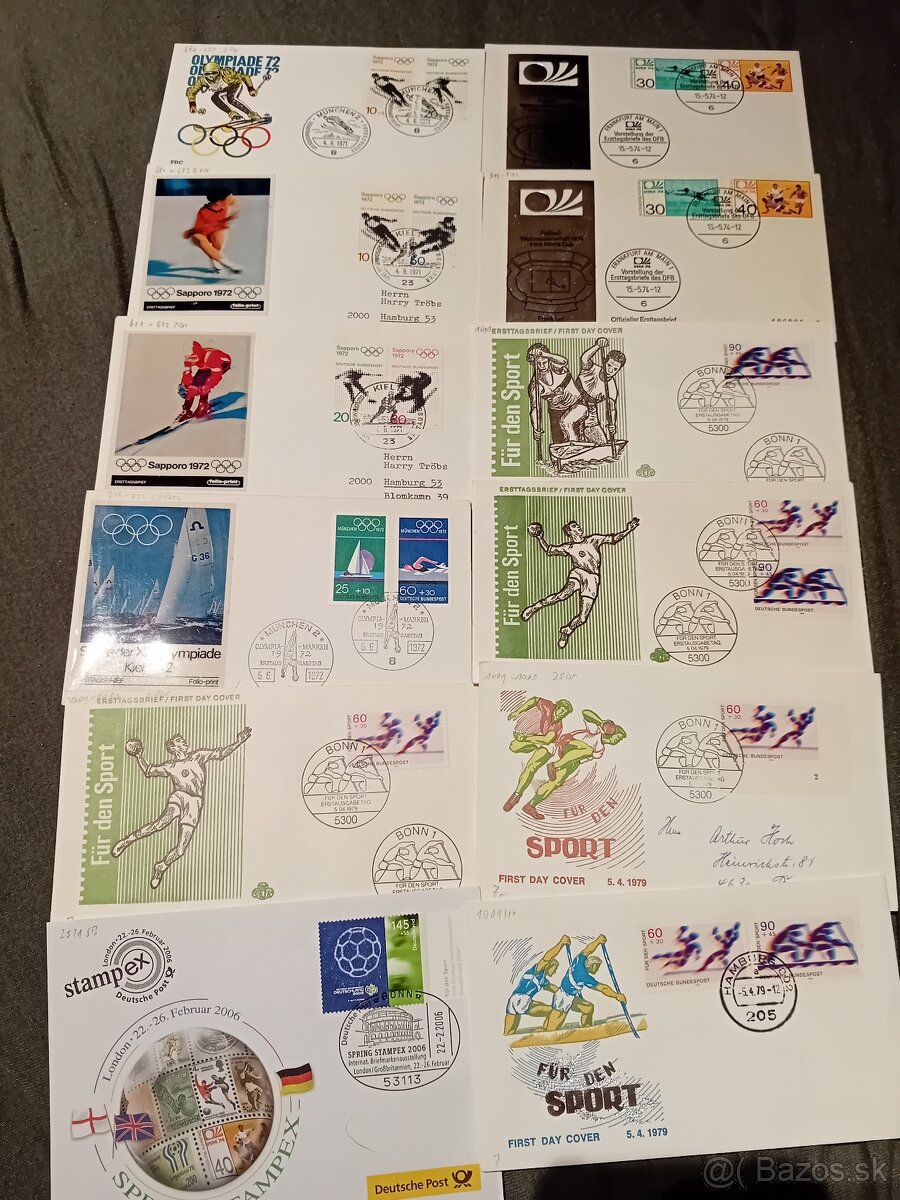 Známky FDC šport - 3