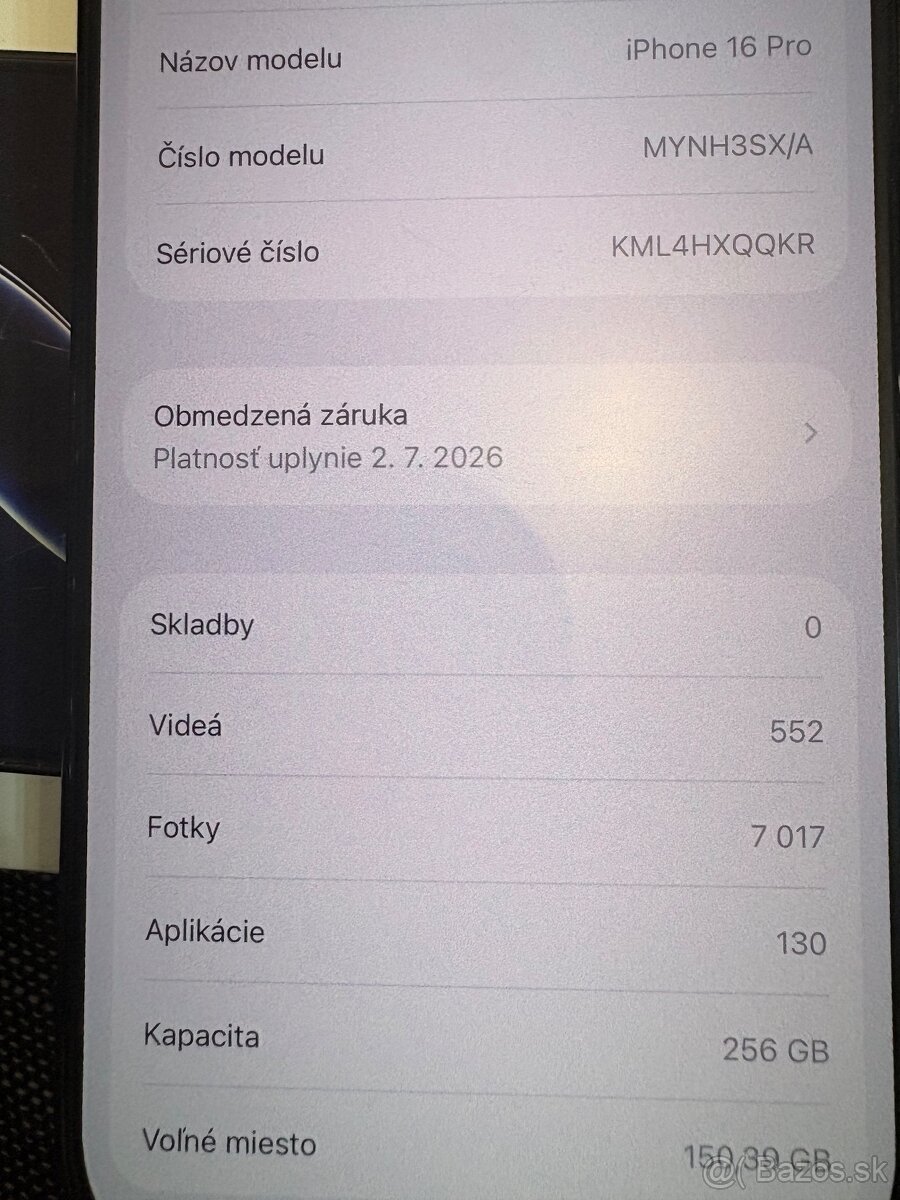 iPhone 16 Pro 256GB cierny,98% bateria - 3
