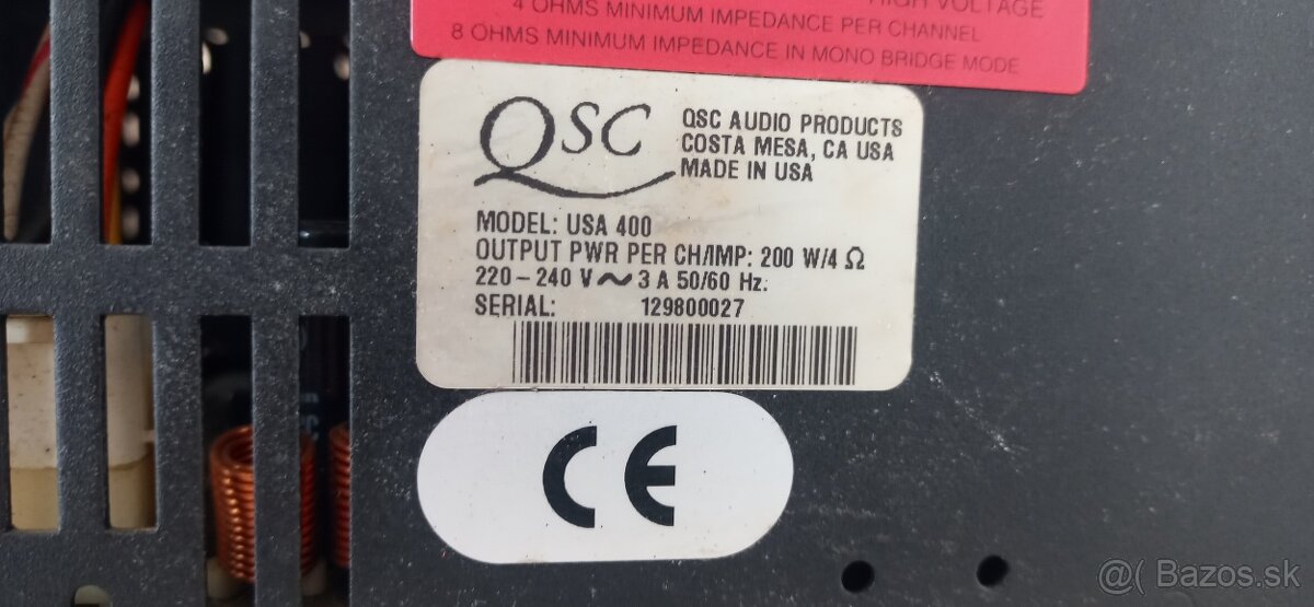 Predám koncák QSC USA400 - 3